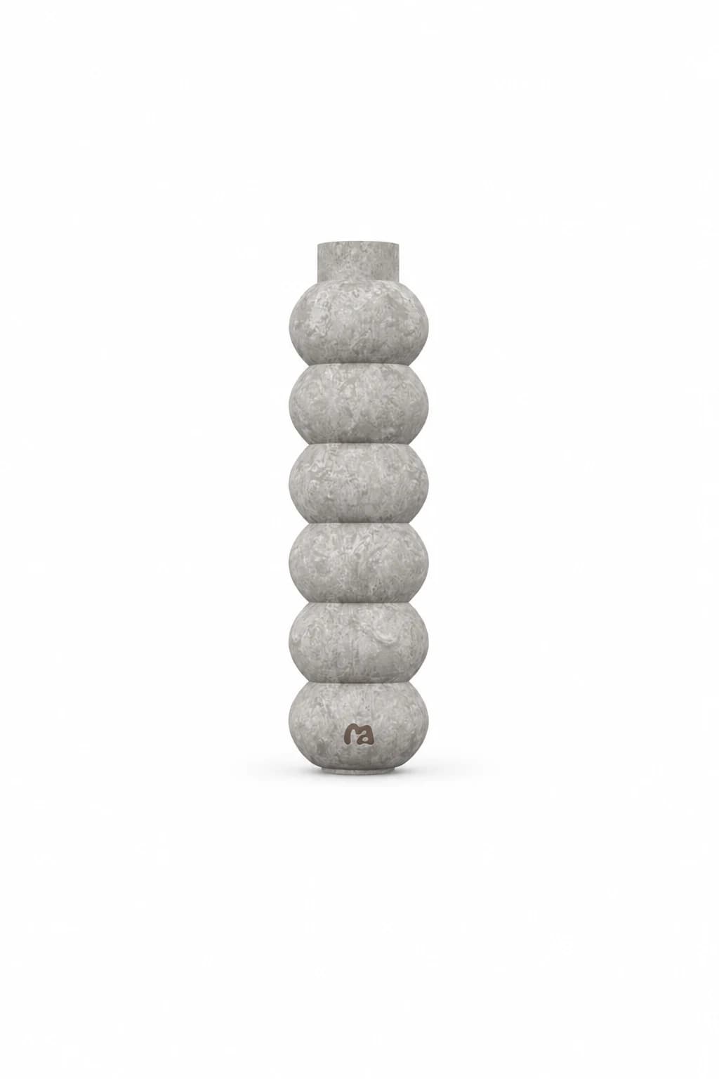 MOVART Foam Roller in Marble Grey - front view
