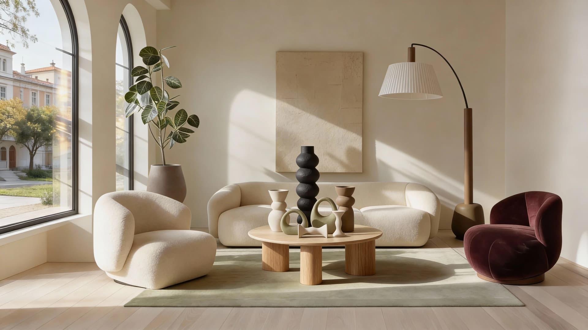 MOVART home gym equipment in use during a living room workout