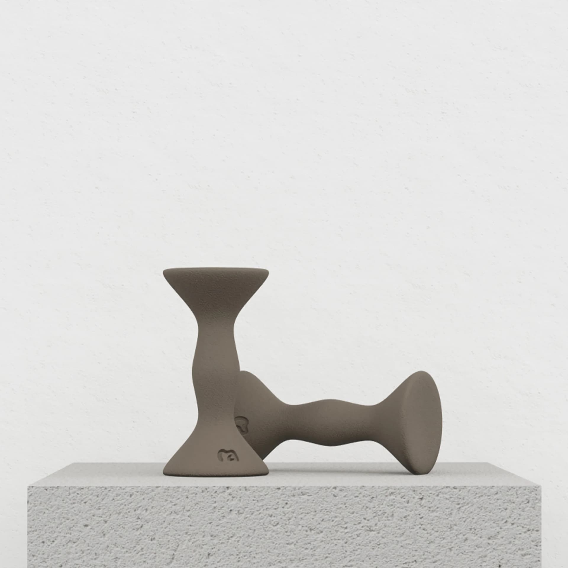 MOVART Dumbbell in Rock Brown - front view