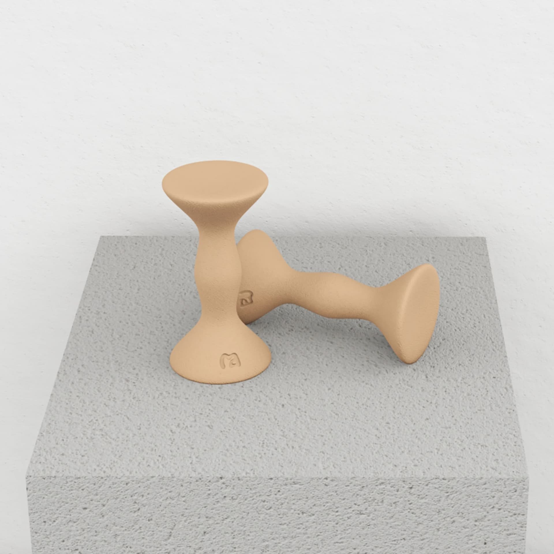 MOVART Dumbbell in Sandstone - side view