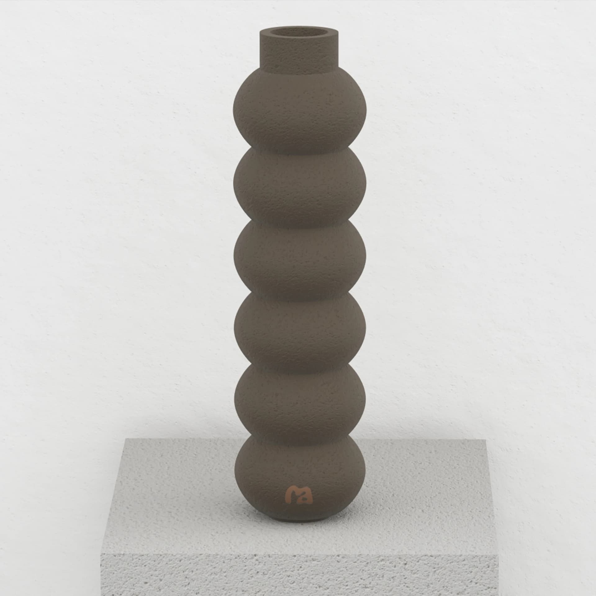 MOVART Foam Roller in Dark Coffee - side view