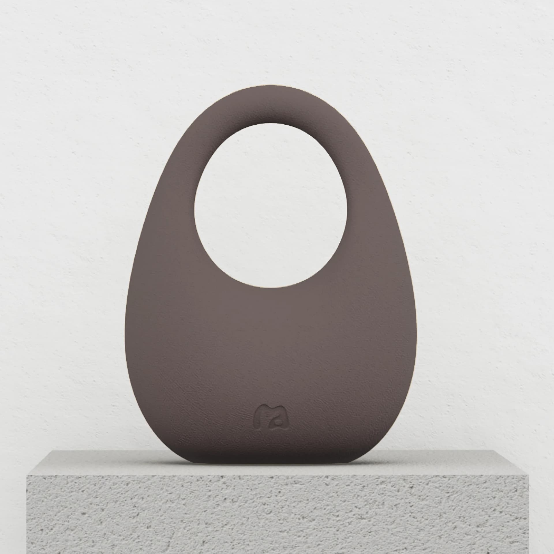 MOVART Kettlebell in Rock Brown - front view