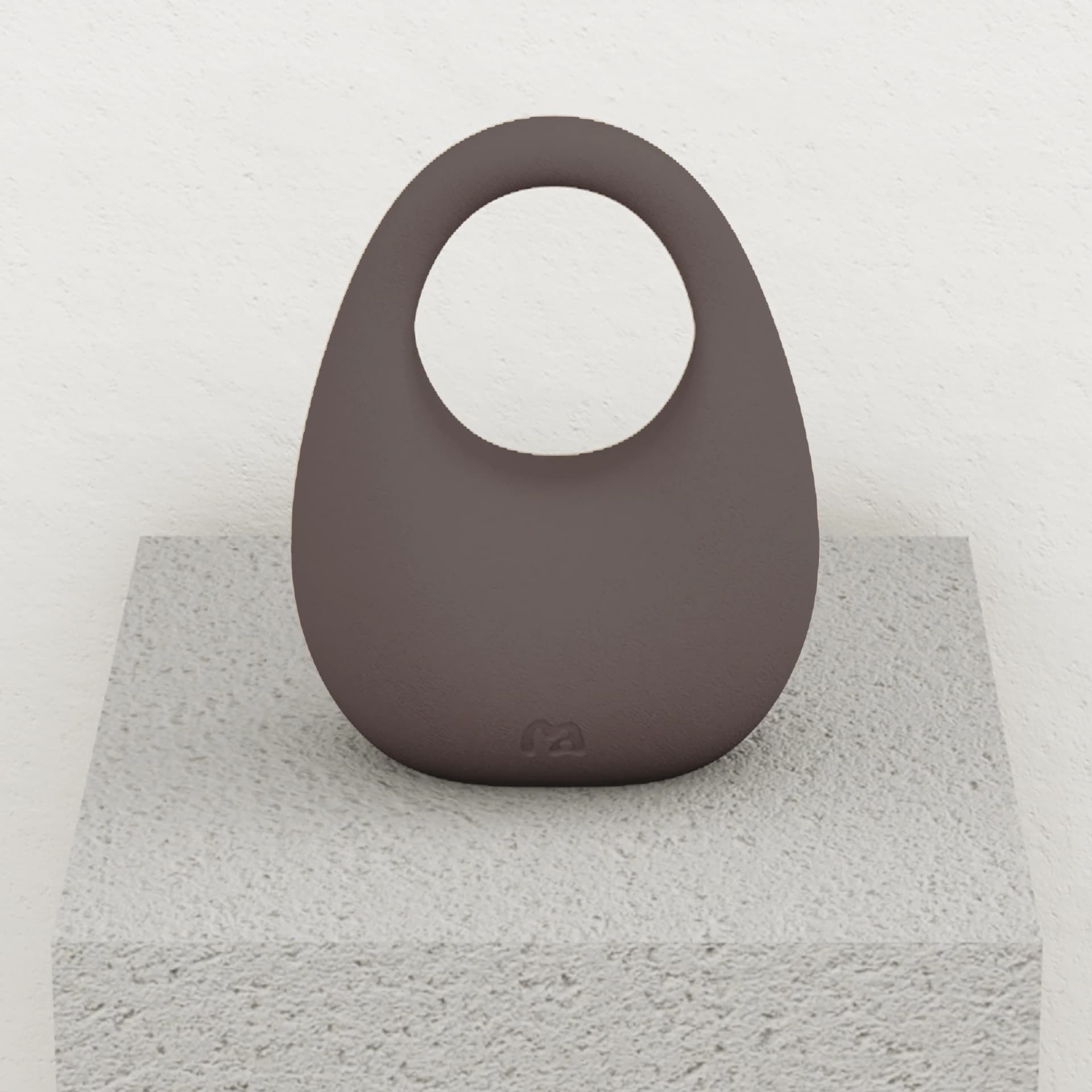 MOVART Kettlebell in Rock Brown - side view