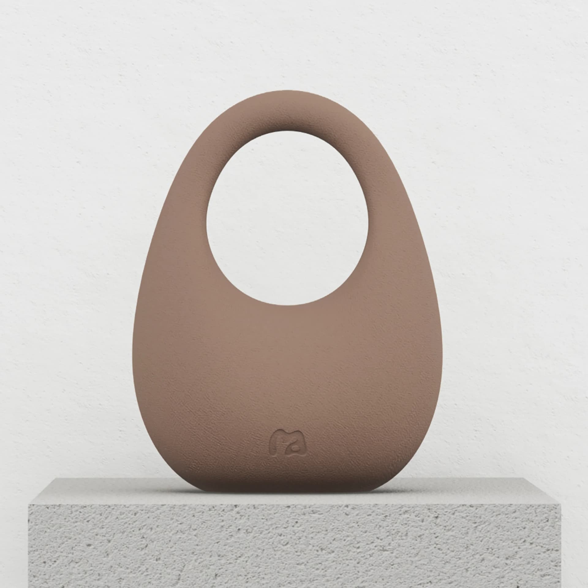 MOVART Kettlebell in Terra Brown - front view