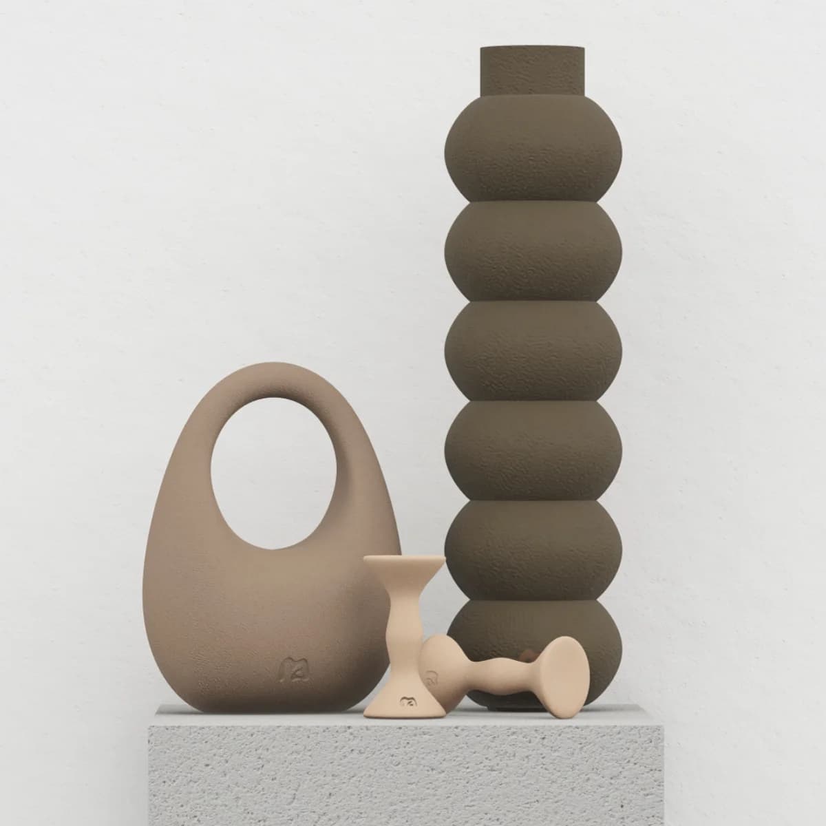 MOVART Set in Rock Brown - front view